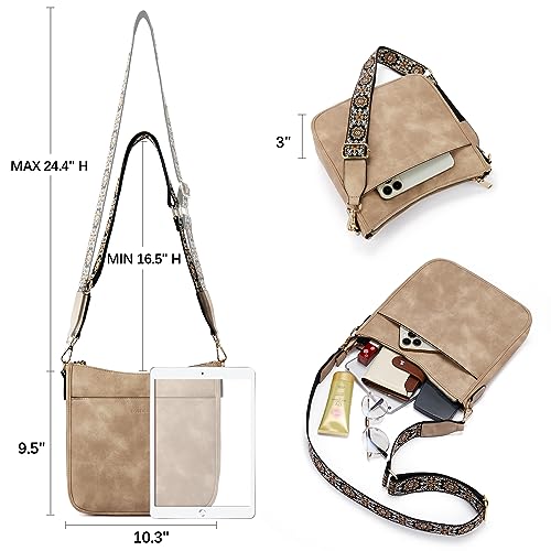 BOSTANTEN Purses For Women Leather Handbags Crossbody Purse Ladies Hobo Shoulder Bag with Adjustable Strap