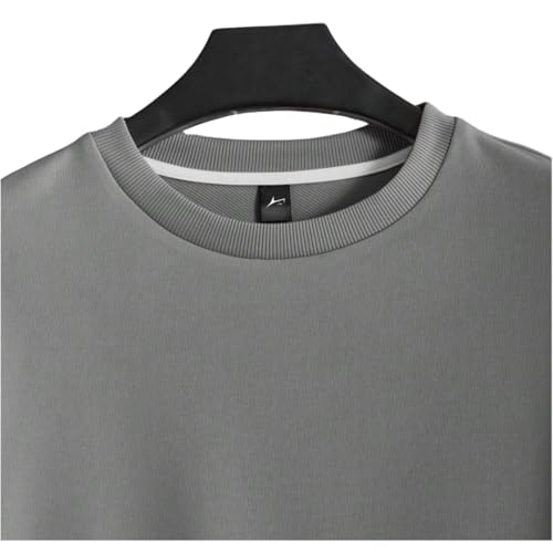 Image of PROSHARX Men's Essential Patch Sweatshirt | Warm, Fleece & Comfortable Round Neck Sweatshirt