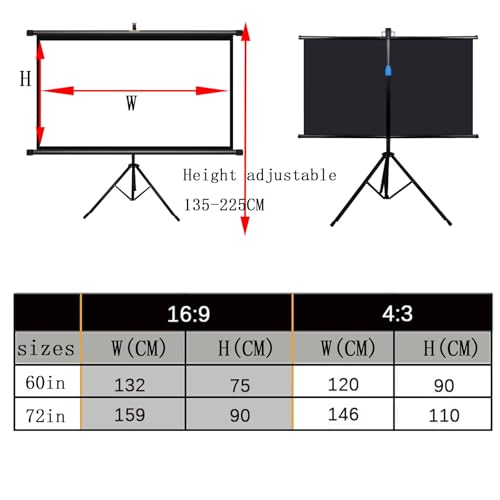 Pantalla de proyector con trípode 60 pulgadas 16:9 miniatura 7