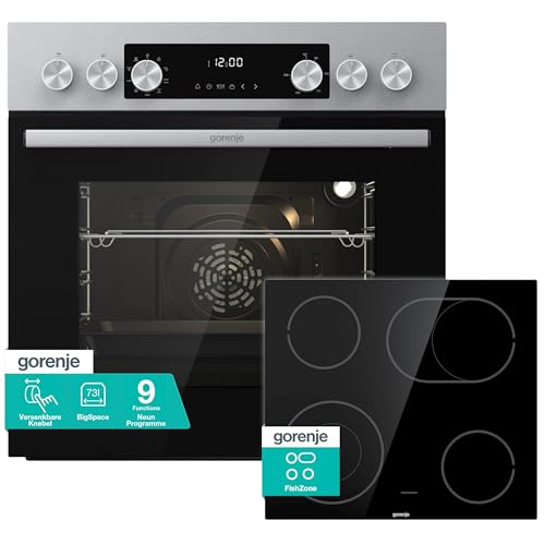 Gorenje Einbau-Herd-Set Inox Air Set mit Glaskeramik-Kochfeld...