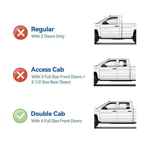 Image of in-Channel Window Visors Rain Guards for 2016-2023 Toyota Tacoma Double Cab, Window Vent Wind Deflectors Visors Shades for 16-23 Tacoma