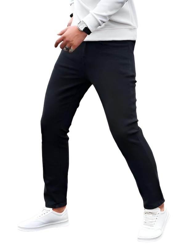 waltz Men's Mid Waist Stretchable Smart Modern Slim fit Narrow Bottom Regular Office & Casual Wear Denim Jeans Pants for Men (Black, Blue, Grey, White, Khaki) & Size Options 28-40-picture-20