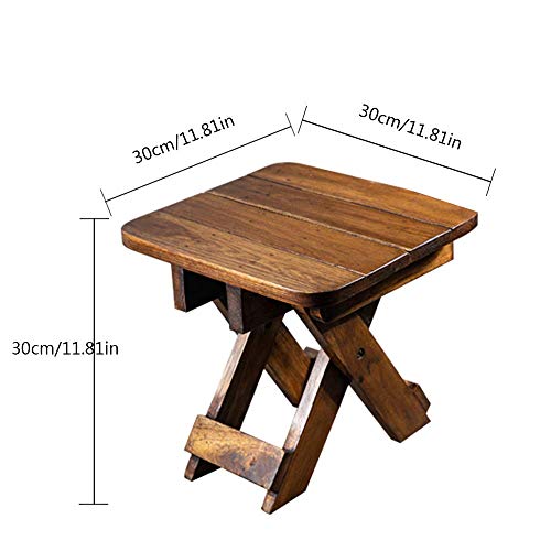 Tabouret pliant en teck idéal pour le camping et la pêche - 4