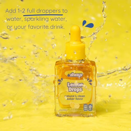 Image of Allways Drops Lemon Water Enhancer | Sugar Free | 50 Servings