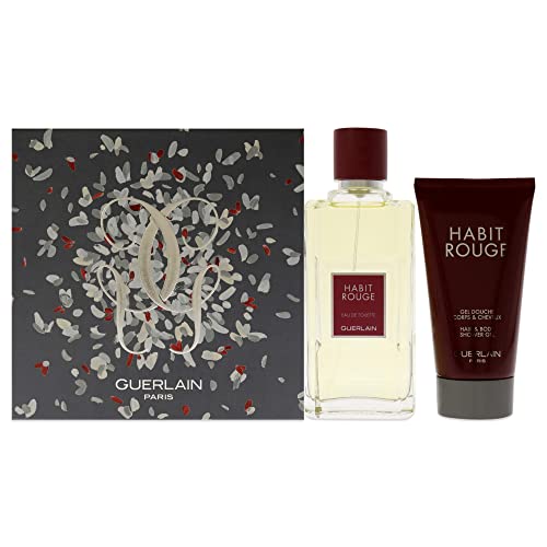41czbhltWnL. SL500 Ranking The Top 10 Designer Perfume Brands: The Ultimate List Guerlain Habit Rouge 3.4oz EDT Spray, 2.5oz Shower Gel Men 2 Pc Gift Set