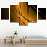 SIGNWIN 5 Panel Canvas Wall Art Modern Art Contemporary Dramatic Geometric Mixed Media Multicolor Patterns for Home Decorations Ready to Hang - 60
