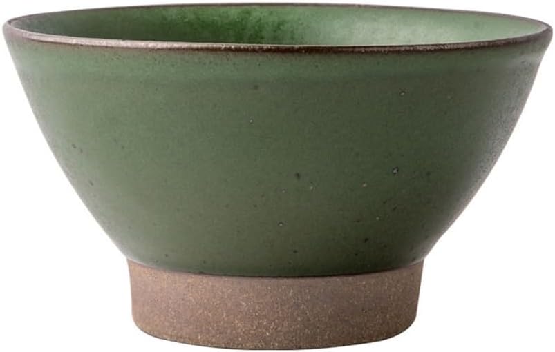 Handmade Retro Bucket Rice Bowl Rough Ceramic Tall Specialty Bowls