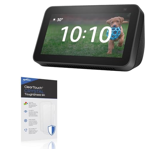 BoxWave Screen Protector Compatible With Amazon Echo Show 5 (2nd Gen 2021) - ClearTouch Crystal ToughShield 9H (2-Pack), Clear 9H Tough Flexible Film Screen Protector