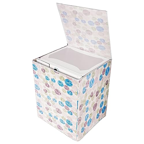 Image of Kuber Industries Dot Print Washing Machine Cover | Soft PVC Top Load Fully-Automatic Washing Machine Cover | Multi