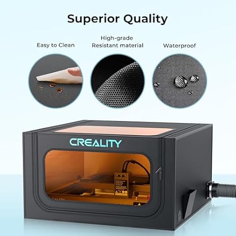 Creality Falcon 5W Laser Engraver Machine with Enclosure 2.0, 72w High Precision 0.06mm Laser Cutter and Engraving Machine for Wood Metal Leather Acrylic Glass