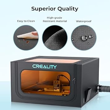 Creality Falcon 5W Laser Engraver Machine with Enclosure 2.0, 72w High Precision 0.06mm Laser Cutter and Engraving Machine for Wood Metal Leather Acrylic Glass