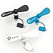 Portable iPhone Fan Attachment - Colorful and Powerful 2-in-1 Fans for iPhone/iPad and Android Smartphone/Tablet - Pack of 3 - Black/Blue/White - 2018 iPhone Accessories
