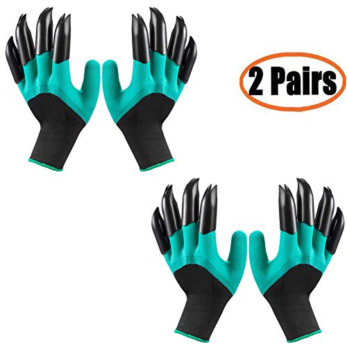 Garden Genie Gloves with Claws（2019 Upgrade）, Waterproof and Breathable Garden Gloves for Diggin - //coolthings.us
