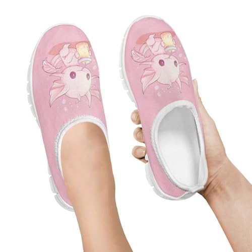Axolotl Shoes for Girls Slip on Shoes for Girls Size 3 Cute Shoes for Girls 10-12 Tennis Running Shoes Kids Fashion Floral Athletic Gym Shoes,Size 343