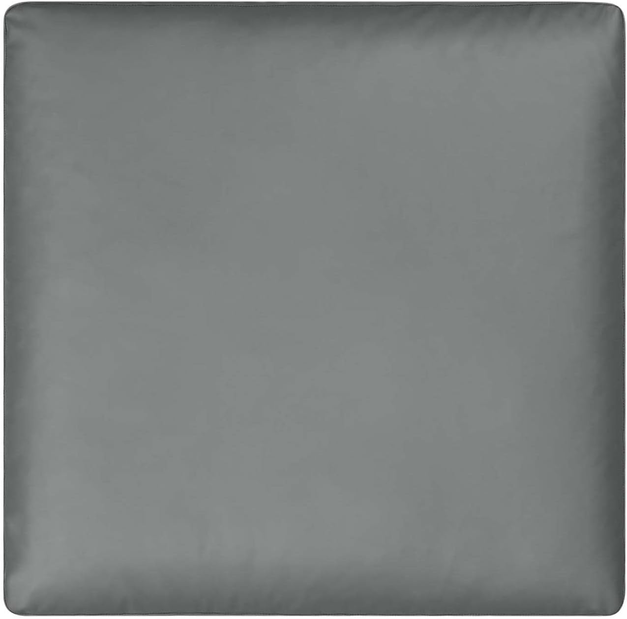 Luxurious Gray Vegan Leather Plush Ottoman, 39"L x 19"H