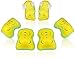 BOSONER Kids/Youth Knee Pad Elbow Pads Guards Protective Gear Set for Rollerblade Roller Skates Cycling BMX Bike Skateboard Inline Skatings Scooter Riding Sports (Yellow, Medium(9-15 Years))