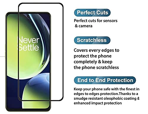 Image of EGV Tempered Glass For Oneplus Nord Ce 3 Lite 5G (Black) Gorilla Glass Edge-To-Edge 6D Screen Protector With Installation Kit For Cellphone