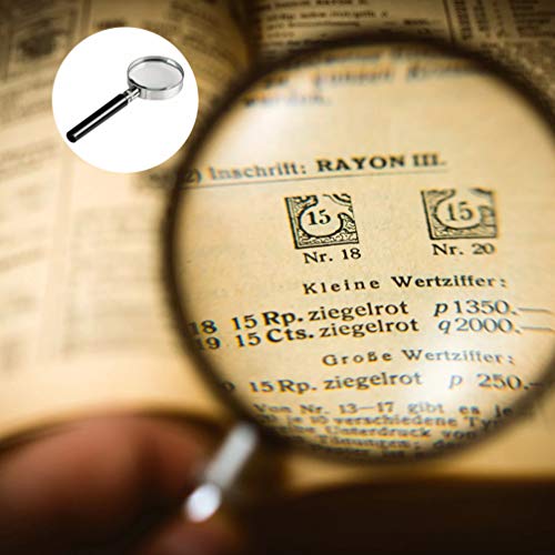 Toyvian Lupa de leitura portátil de lupa pequena para leitura de livros, jornais, mapas, ciência de