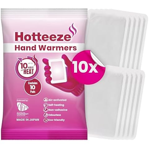 Hotteeze Hand Warmers - 10 Hour Heat Pads Cover