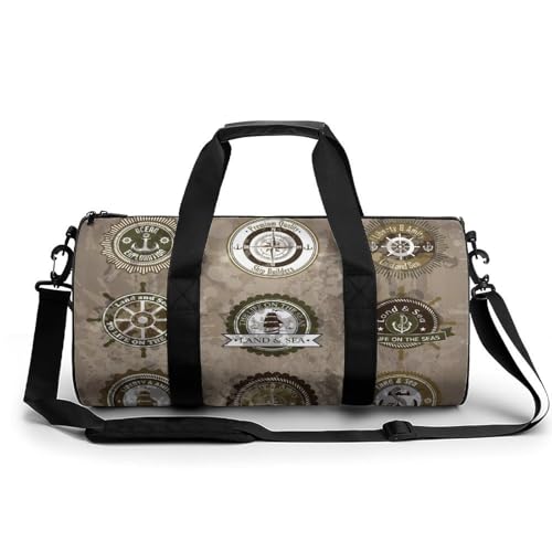 Sac de sport marron 45x23x23cm compact pour gym et voyage week-end polyvalent