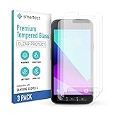 smartect Schutzglas kompatibel mit Samsung Galaxy Xcover 4s / 4 [3 STÜCK - KLAR] - Tempered Glass 9H Härte - Blasenfreie Schutzfolie - Anti Fingerabdruck - Touch Sensitive