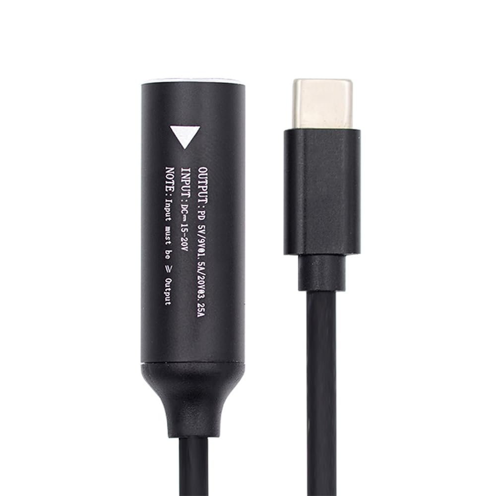 xiwai USB-C Type-C to DC Jack 5.5x1.7mm Input Power Cable Plug Charge Cord for Laptop Phone PD9V 15V 20V image 2 of 10 B0C8SWQL87