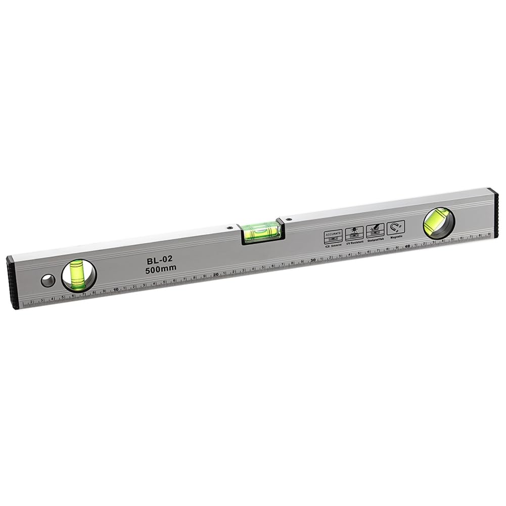 Udsknv[Ksl As Shown Magnetic Multi-Function Measuring Ruler 500Mm High- Spirit Level Levelling Tool Measuring Instruments