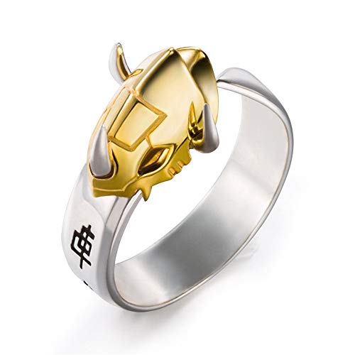 Shopular Anime Digimon Adventure Tri WarGreymon 925 Sterling Silver Ring Gift (Gold)