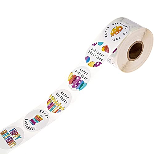 Buon Compleanno Adesivi 3.8Cm 500 Pezzi Happy Birthday Sticker Per Regalo Decorazione Busta Festa Regalo Fai Da Te