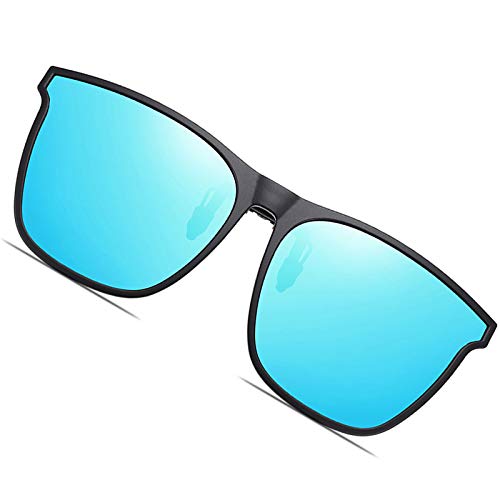 Image of Polarized Clip-on Sunglasses Oversized UV400 Anti-Glare Fishing Driving over Prescription Glasses for Men Women