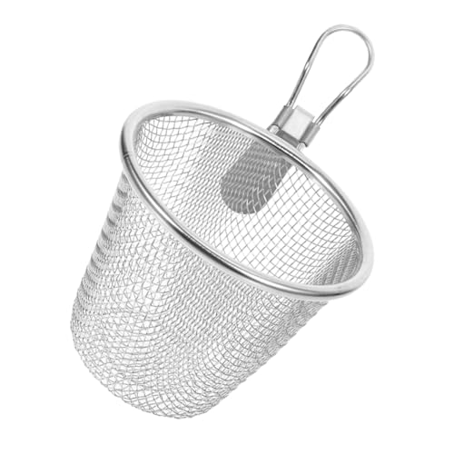 IMIKEYA Filtro de fideos cuchara colador utensilio de cocina araña coladores de olla filtro de alimentos cesta de drenaje de acero inoxidable colador de té fino acero inoxidable 201 Plata