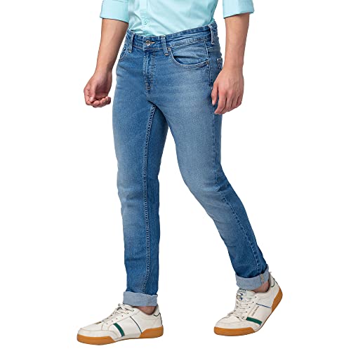 Image of Spykar Men's Slim Fit Low Rise Casual Jeans