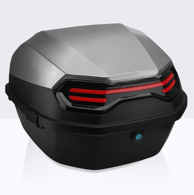 バイク リアボックス 大容量 44Lリアボックス バイクボックス 軽量トップケース 本付 簡単脱着 オートバイボックスりキーロック可