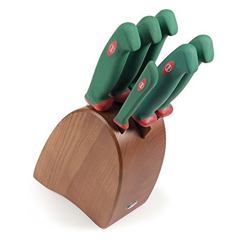 Sanelli 936606 Premana-Blocco Professionale Rio, 6 Pezzi, Colore: Ciliegia, Marrone