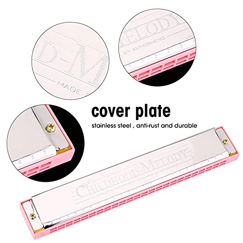 Harmonica pour Enfants, 24 Trous clé de C Métal Harmonica Bouche Orgue Enfants Jouet Harmonicas (Rose) - Les Beatles, Paul McCartney, John Lennon, RIngo Starr, George Harrison Harmonica pour Enfants, 24 Trous clé de C Métal Harmonica Bouche Orgue Enfants Jouet Harmonicas (Rose) – Image 7