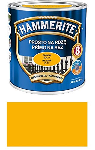 Hammerite Metal Protection Paint Rust Protection 250 ml Glossy, yellow