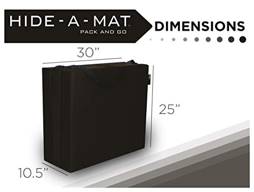 American Furniture Alliance Hide A' Mat 3.5 x 30 x 75 inch Jr Twin TriFold Mattress, Chocolate - Thumbnail 7