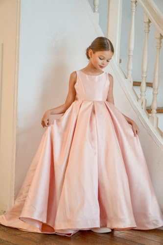 Flower Girl Dress for Wedding Kids Princess First Communion Formal Dresses Pageant Ball Gowns with Bow PY2002