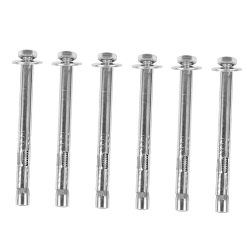 SOLUSTRE 6 Pack Stainless Steel Expension Bolts External Nut Sleeve Anchors for Drywall Masonry Concrete Window Door Frames