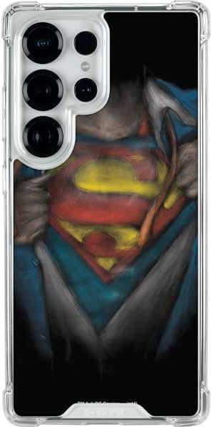 Skinit Clear Phone Case Compatible with Galaxy S25 Ultra - Officially Licensed DC Comics Superman Crest Design