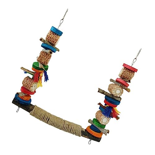CIYODO Bird Perch Stand for Parrots Chewing for Parakeets and Stable Bird Play Accessory for Budgies and Conures Premium Wood Material