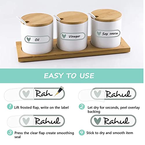 Chic Buddy Write On Label Stickers – Waterproof Stickers for Bottles, Customized Sticker Labels for Kids, Name Sticker Label for Kids School, Personalized Name Tags for Books & Lunch Box (Pack of 80)