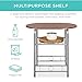 Best Choice Products 3-Piece Wooden Round Table & Chair Set for Kitchen, Dining Room, Compact Space w/Steel Frame, Built-in Wine Rack - Espresso