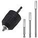 Produktbild TXErfolg Bohrfutter Adapter 0.810mm Schnellspannbohrfutter 3/8 x 24UNF mit 1/4 Hex Chuck Adapter und 3 Stück Bit Verlängerungsstange (75mm 100mm 150mm)