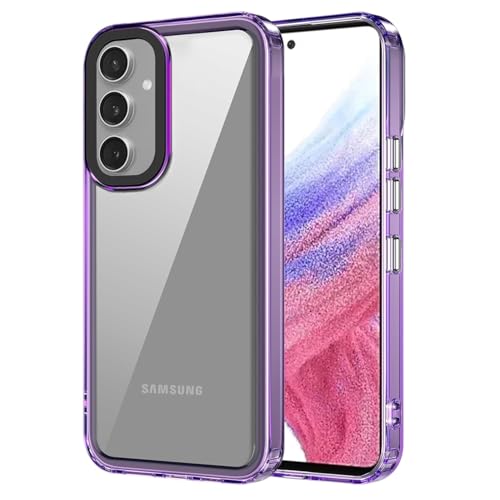 Image of NDCOM for Samsung A55 Back Cover, A55 Samsung Mobile 5G Back Cover, Samsung A55 5G Back Cover Purple Crystal Clear Back Case
