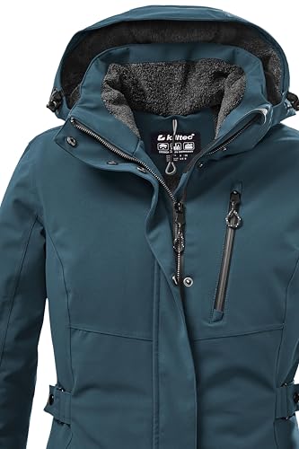 killtec Damen Funktionsparka/Parka mit abzippbarer Kapuze KOW 165 WMN PRK, hellpetrol, 38, 37726-000