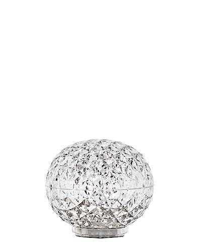 Kartell Mini Planet, Lampada da Tavolo a batteria, Cristallo, Ø 16 cm