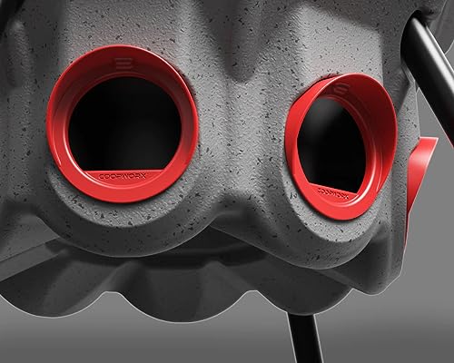 Poultry Feeder - 80 lb Capacity - Adjustable Height - UV Stable - Weather Resistant - 8 Feed Ports - Silo Shaped Design - Rust-Proof - Intended for Chickens/Ducks/Turkeys - Made in USA