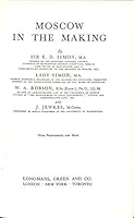 Moscow in the Making B0006DBVD6 Book Cover