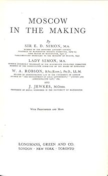 Hardcover Moscow in the Making Book